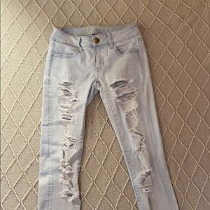 American Eagle skinny ripped jeans